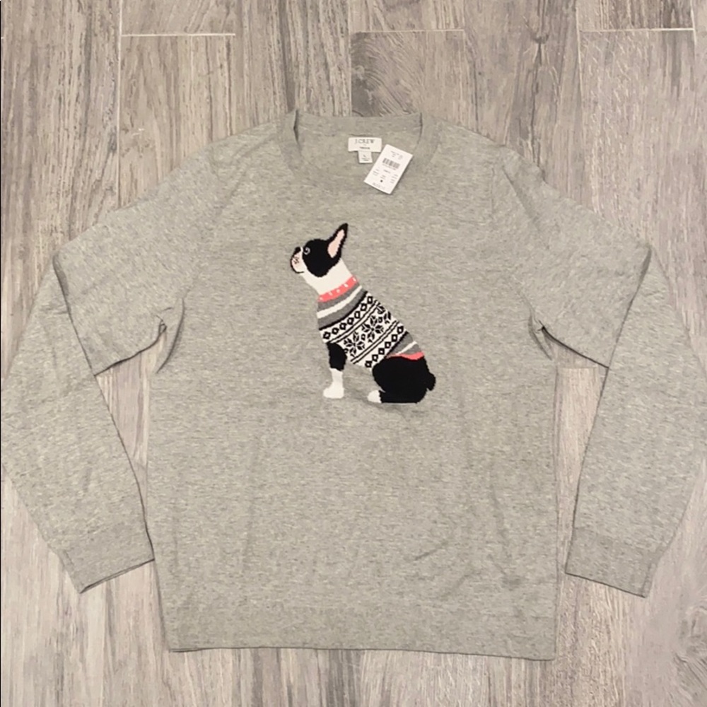 NWT J.Crew Factory Frenchie Teddie Sweater Size L